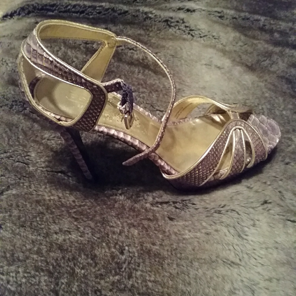 Coach faux snake heels